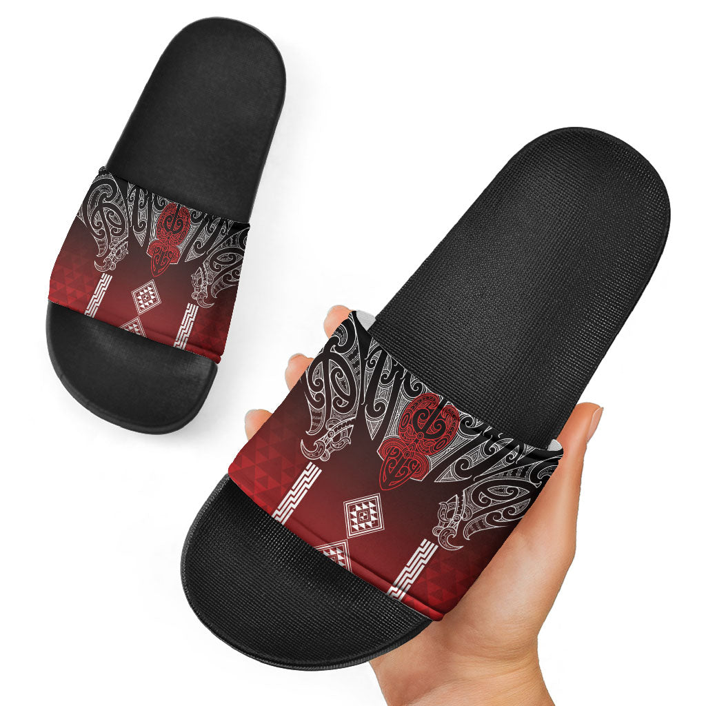Aotearoa Maori Iwi Heritage Slide Sandals Ngapuhi Kokowai