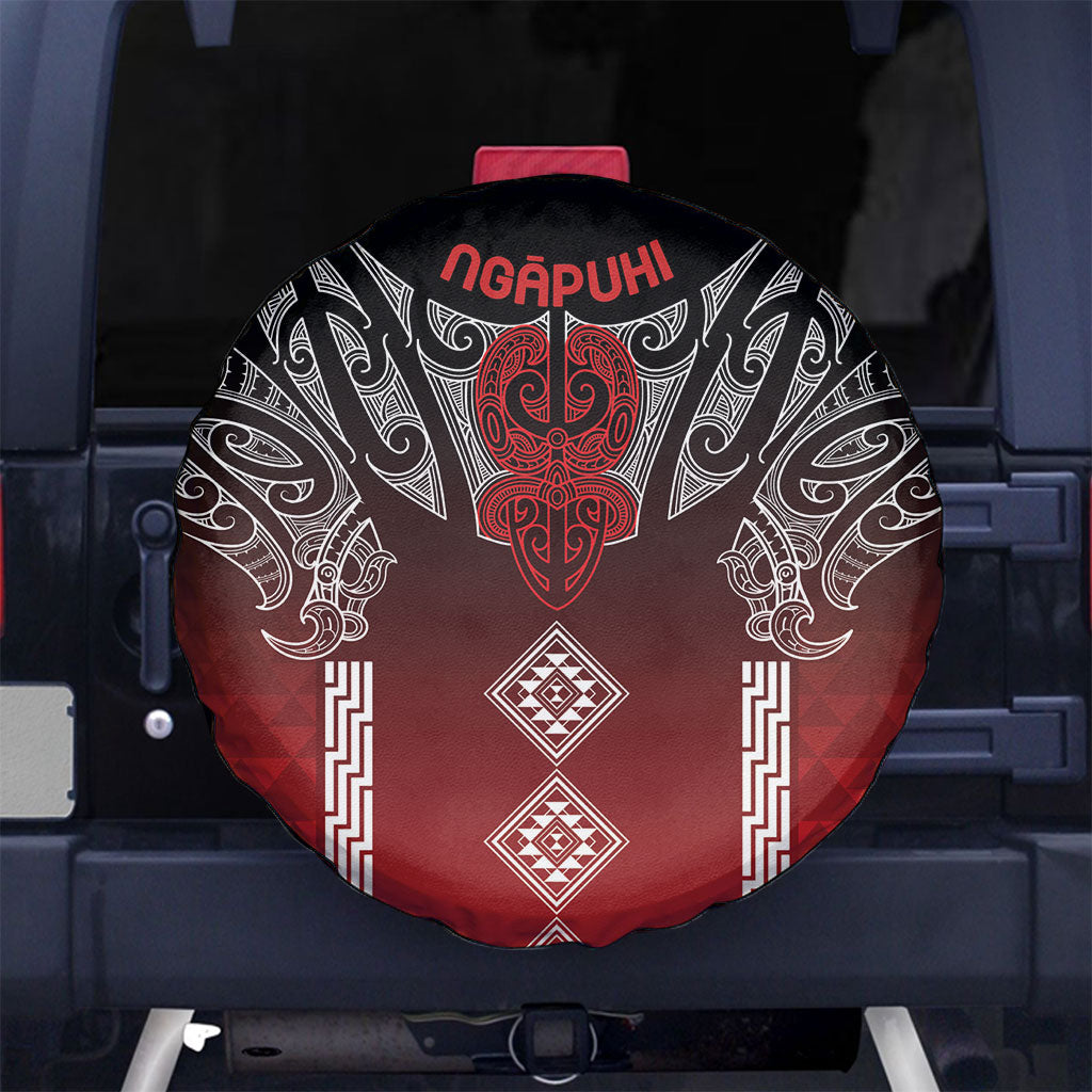Aotearoa Maori Iwi Heritage Spare Tire Cover Ngapuhi Kokowai LT7 No hole Red - Polynesian Pride