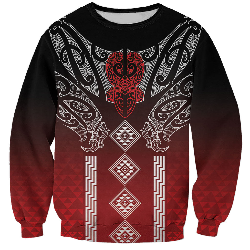 Aotearoa Maori Iwi Heritage Sweatshirt Ngapuhi Kokowai LT7 Unisex Red - Polynesian Pride