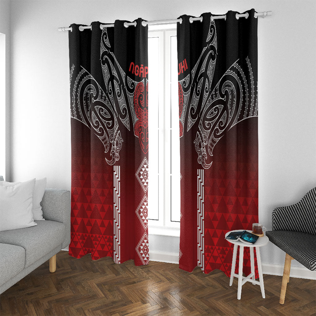 Aotearoa Maori Iwi Heritage Window Curtain Ngapuhi Kokowai