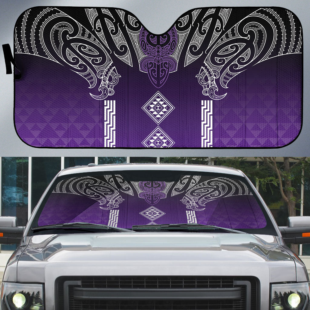 Aotearoa Maori Iwi Heritage Auto Sun Shade Ngati Porou Waiporoporo