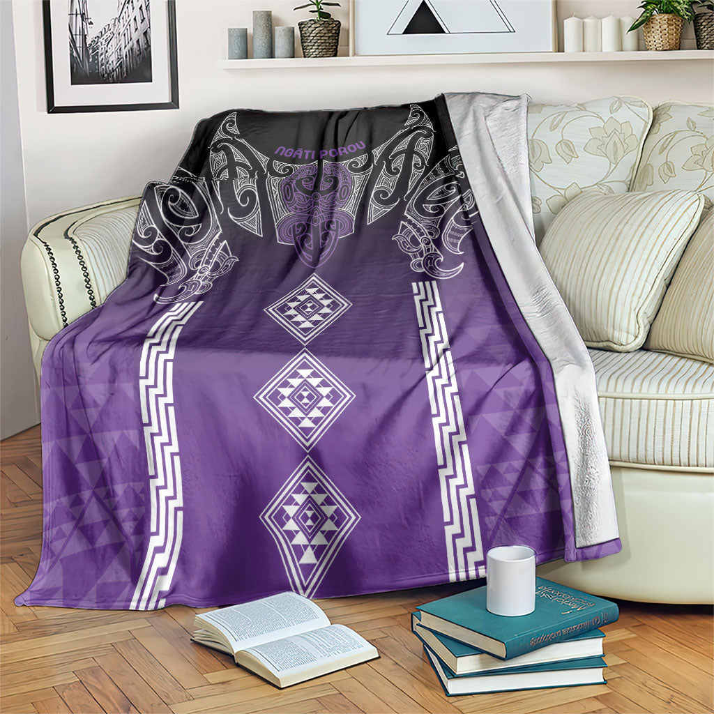 Aotearoa Maori Iwi Heritage Blanket Ngati Porou Waiporoporo LT7 Purple - Polynesian Pride