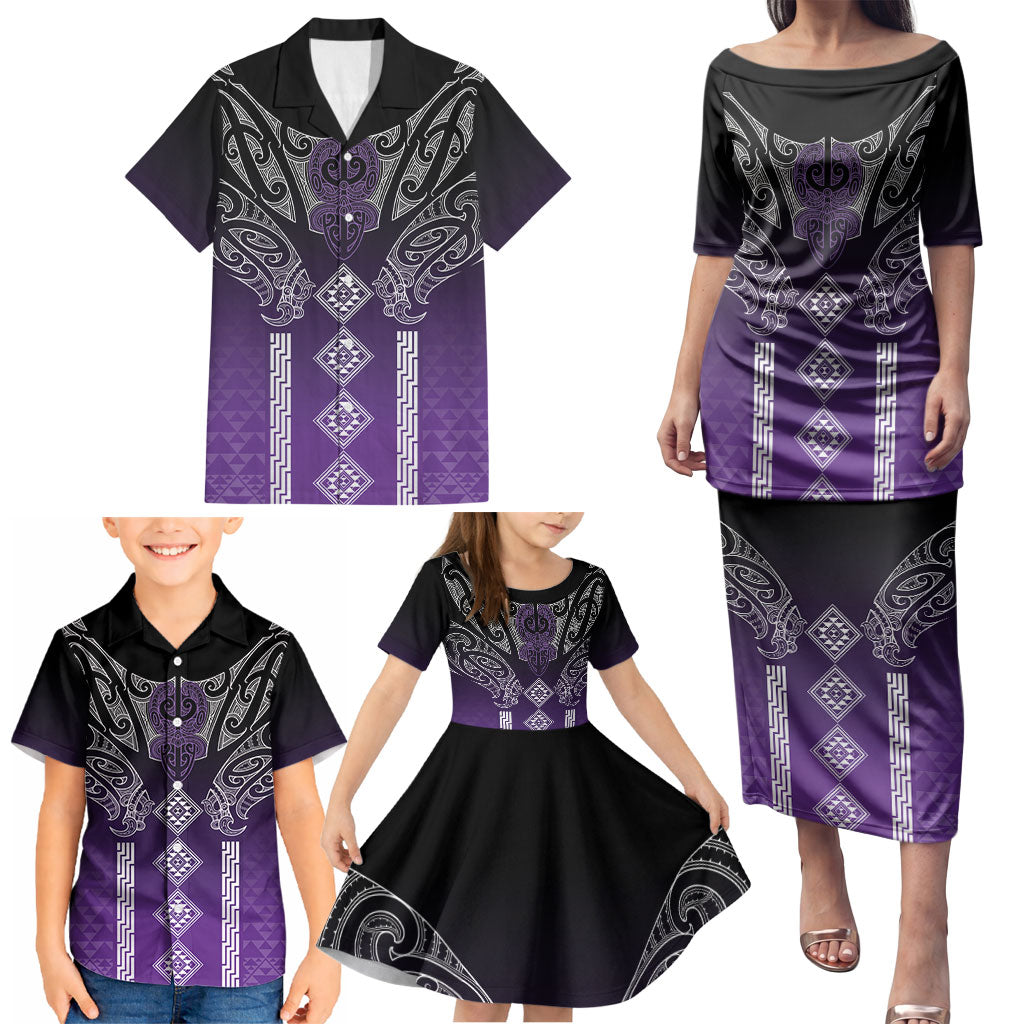 Aotearoa Maori Iwi Heritage Family Matching Puletasi and Hawaiian Shirt Ngati Porou Waiporoporo LT7 - Polynesian Pride