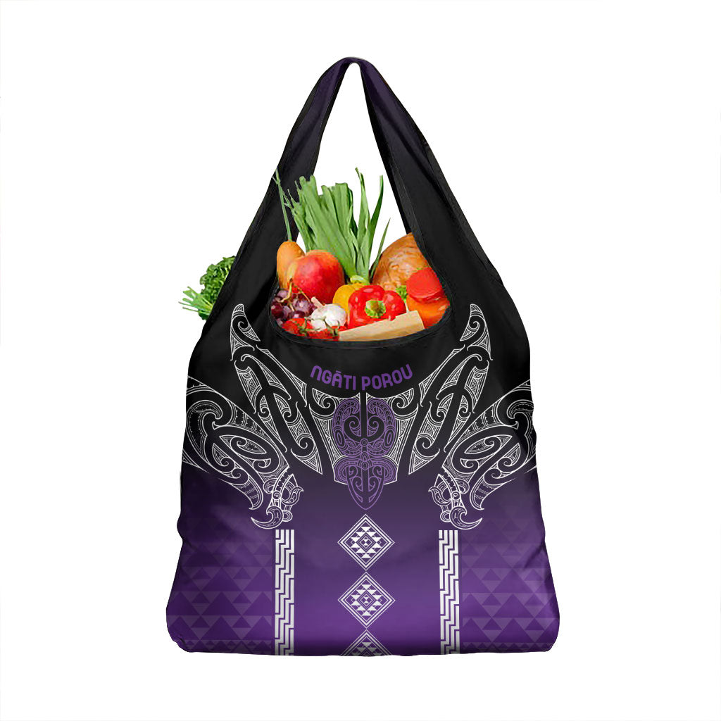 Aotearoa Maori Iwi Heritage Grocery Bag Ngati Porou Waiporoporo LT7 1-pack One Size Purple - Polynesian Pride