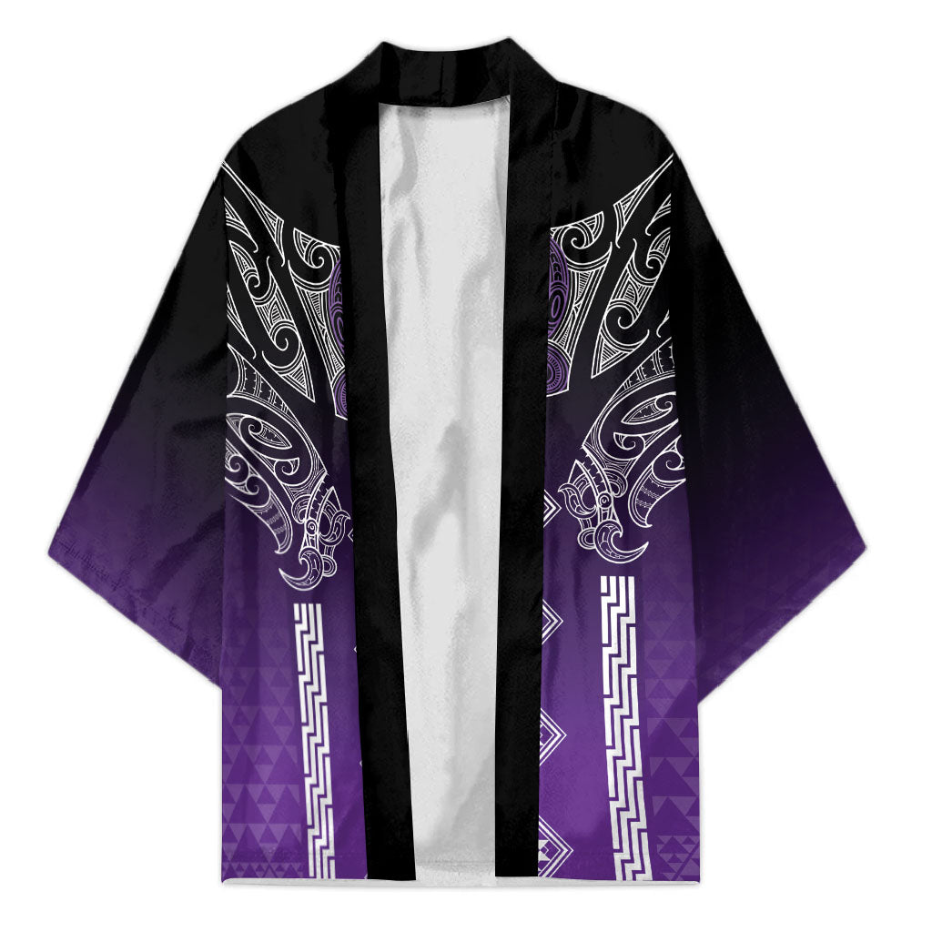 Aotearoa Maori Iwi Heritage Kimono Ngati Porou Waiporoporo LT7 Unisex Purple - Polynesian Pride