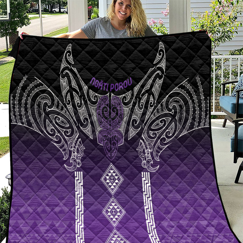 Aotearoa Maori Iwi Heritage Quilt Ngati Porou Waiporoporo LT7 Purple - Polynesian Pride