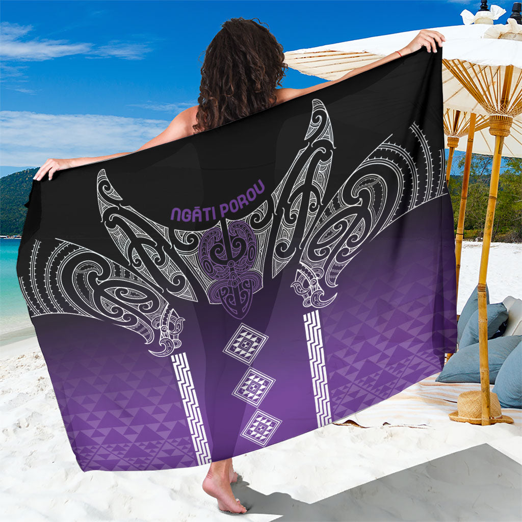Aotearoa Maori Iwi Heritage Sarong Ngati Porou Waiporoporo LT7 One Size 44 x 66 inches Purple - Polynesian Pride