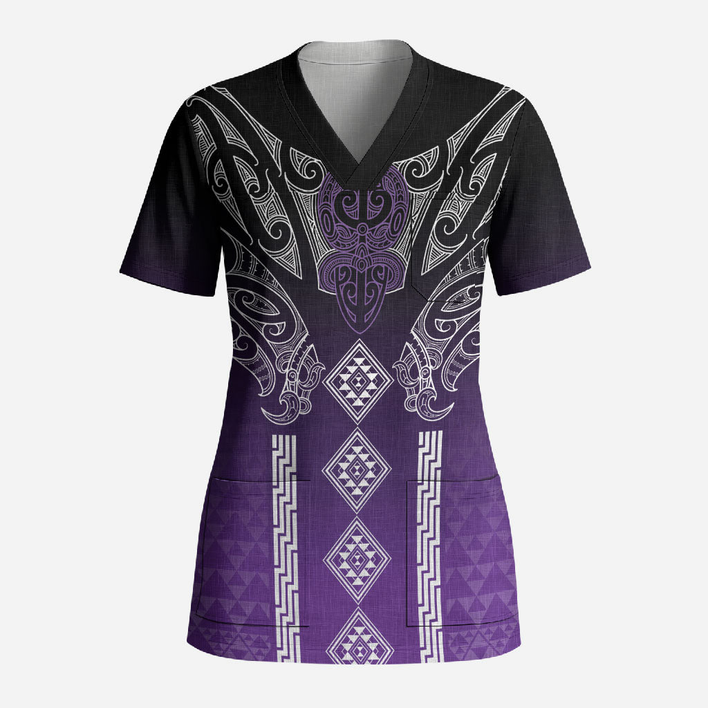 Aotearoa Maori Iwi Heritage Scrub Top Ngati Porou Waiporoporo