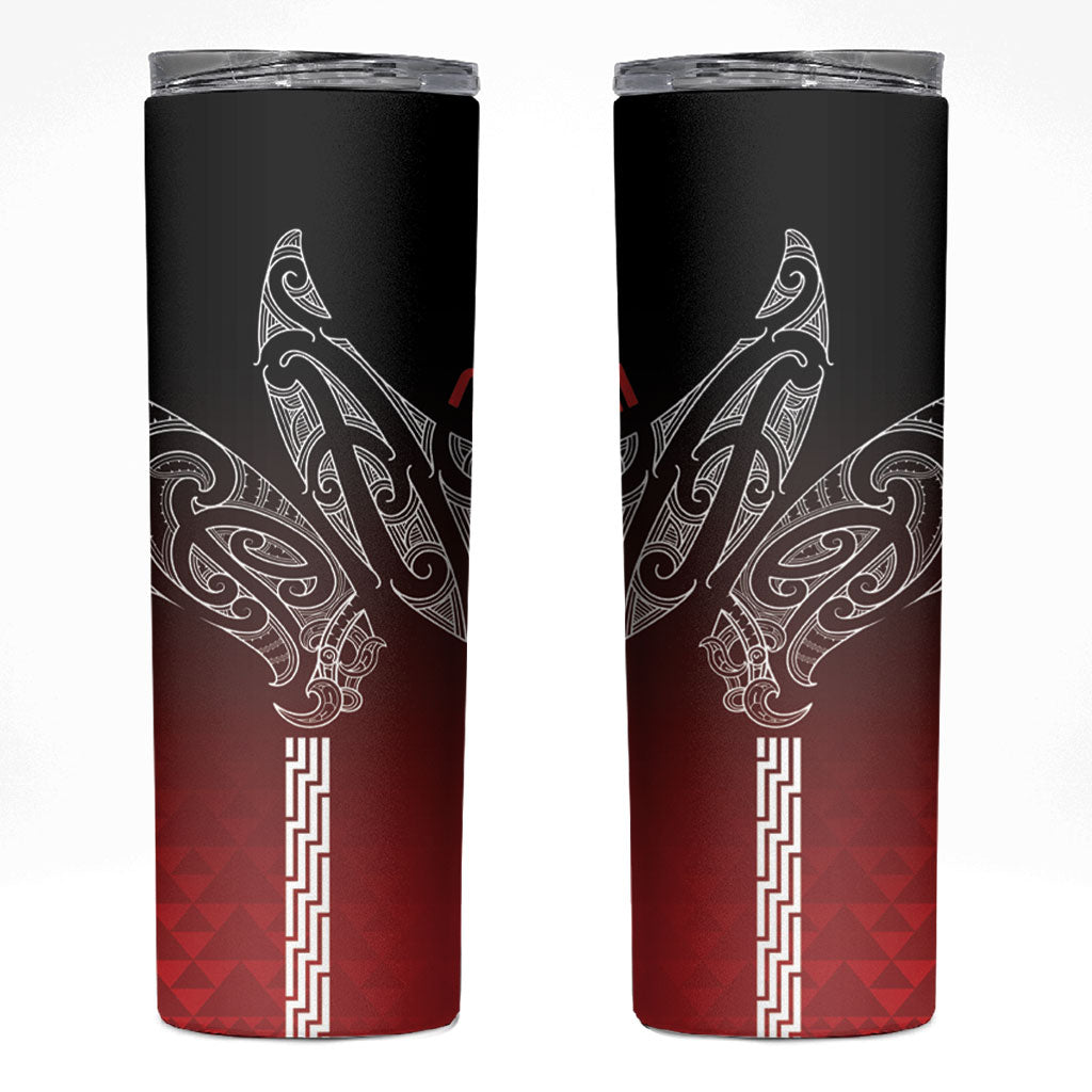 Aotearoa Maori Iwi Heritage Skinny Tumbler Ngati Porou Waiporoporo LT7 Purple - Polynesian Pride