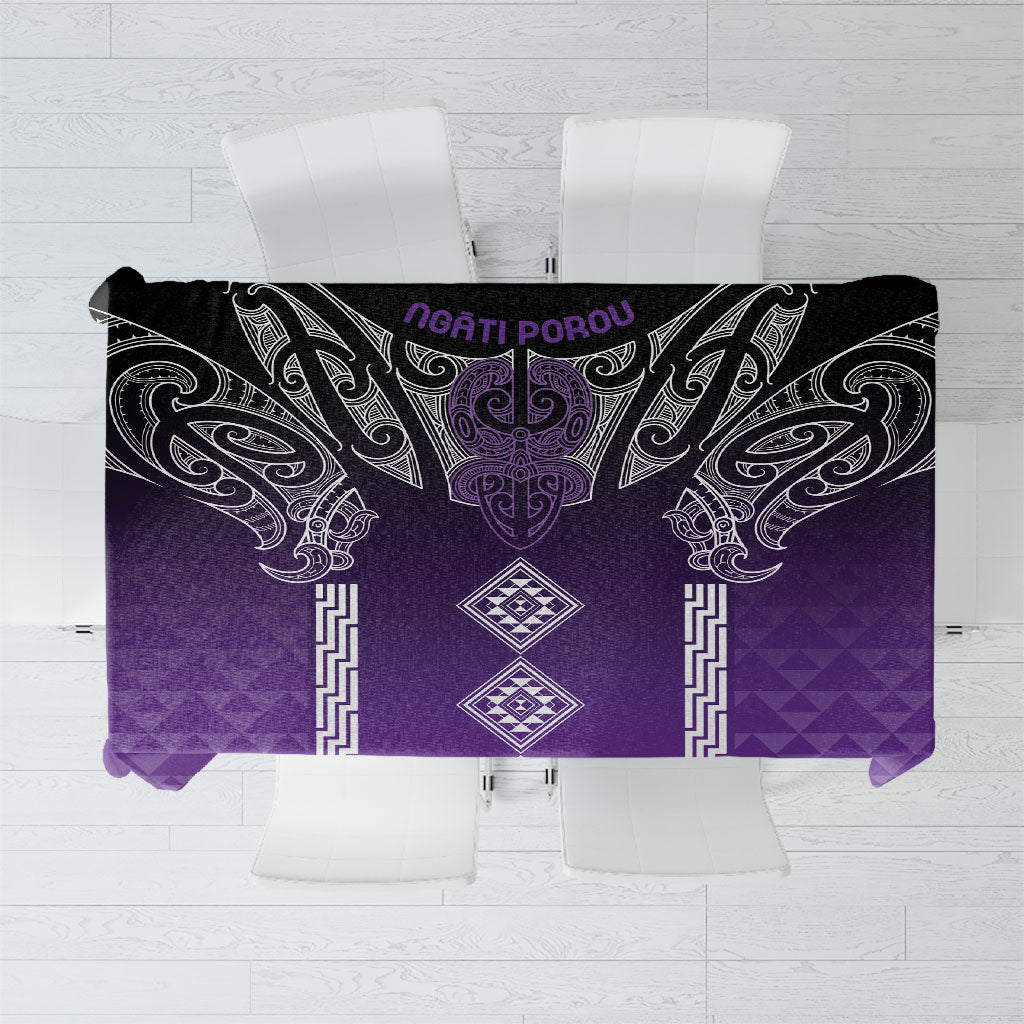 Aotearoa Maori Iwi Heritage Tablecloth Ngati Porou Waiporoporo LT7 Purple - Polynesian Pride