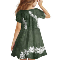 Hawaii Aloha Family Matching Short Sleeve Bodycon Dress and Hawaiian Shirt Sage Quilt Patch Work Mix Plumeria Lei LT7 - Polynesian Pride