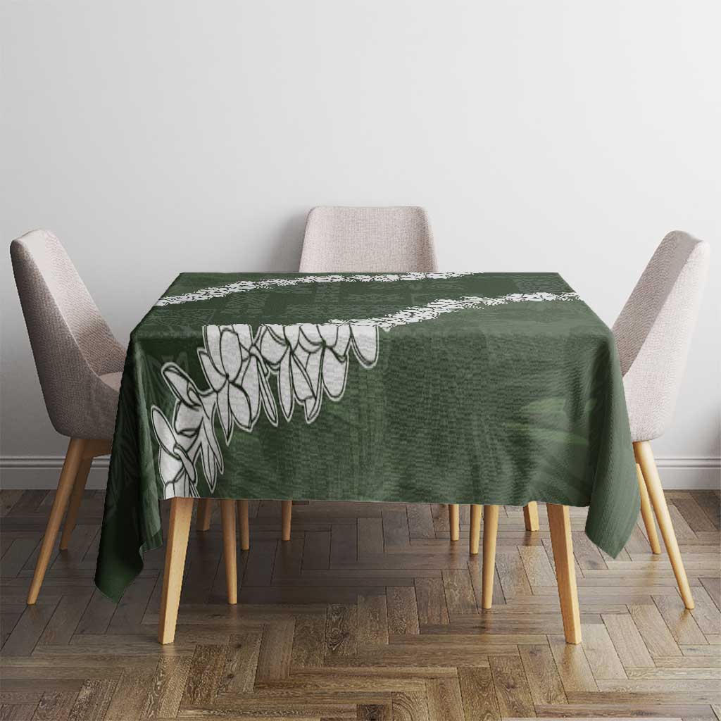 Hawaii Aloha Tablecloth Sage Quilt Patch Work Mix Plumeria Lei