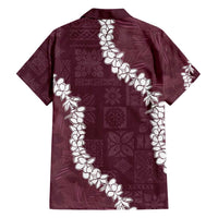 Hawaii Aloha Family Matching Long Sleeve Bodycon Dress and Hawaiian Shirt Champange Quilt Patch Work Mix Plumeria Lei