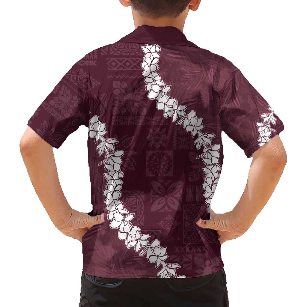 Hawaii Aloha Kid Hawaiian Shirt Champange Quilt Patch Work Mix Plumeria Lei