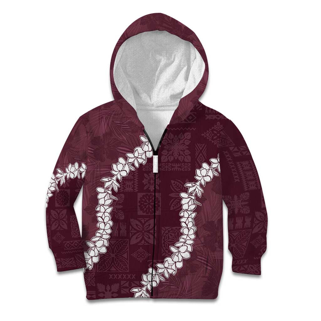 Hawaii Aloha Kid Hoodie Champange Quilt Patch Work Mix Plumeria Lei