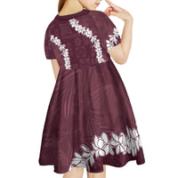 Hawaii Aloha Kid Short Sleeve Dress Champange Quilt Patch Work Mix Plumeria Lei