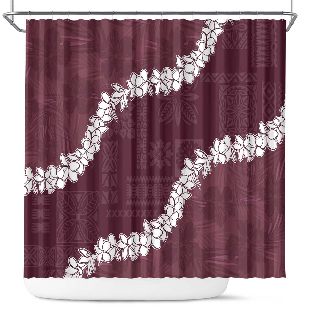 Hawaii Aloha Shower Curtain Champange Quilt Patch Work Mix Plumeria Lei LT7 Champange - Polynesian Pride