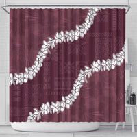 Hawaii Aloha Shower Curtain Champange Quilt Patch Work Mix Plumeria Lei LT7 - Polynesian Pride