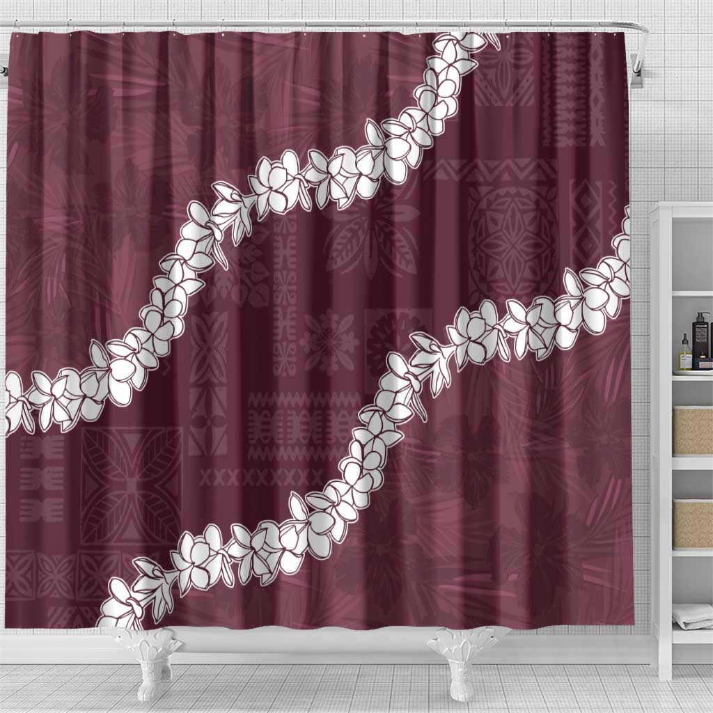 Hawaii Aloha Shower Curtain Champange Quilt Patch Work Mix Plumeria Lei LT7 - Polynesian Pride
