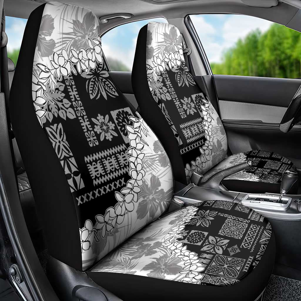 Hawaii Aloha Car Seat Cover White Quilt Patch Work Mix Plumeria Lei