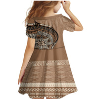 Tonga Ngatu Family Matching Mermaid Dress and Hawaiian Shirt Tokelau Classic Motifs LT7 - Polynesian Pride