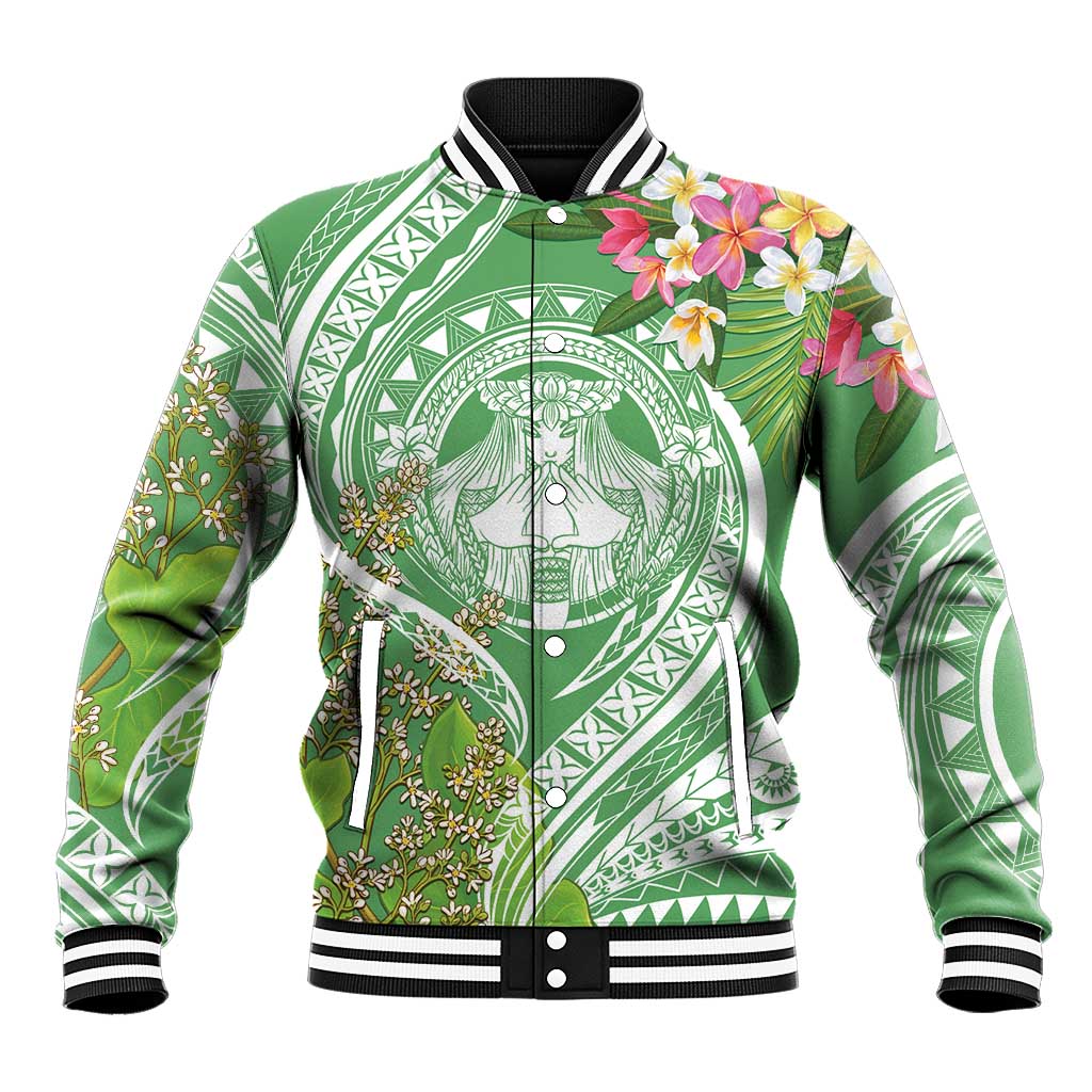 Aloha Molokai Island Baseball Jacket Hawaii Pua Kukui LT7 Unisex Green - Polynesian Pride