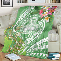 Aloha Molokai Island Blanket Hawaii Pua Kukui
