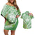 Aloha Molokai Island Couples Matching Off Shoulder Short Dress and Hawaiian Shirt Hawaii Pua Kukui