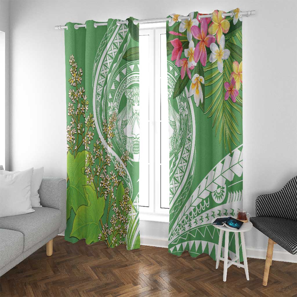 Aloha Molokai Island Window Curtain Hawaii Pua Kukui