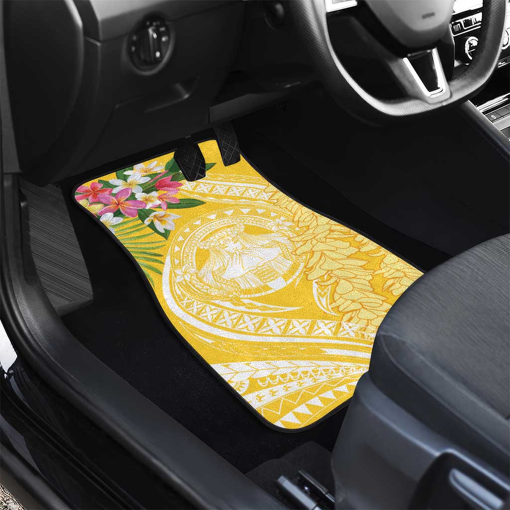 Aloha Hawaii Oahu Car Mats Wahine with Ilima Lei