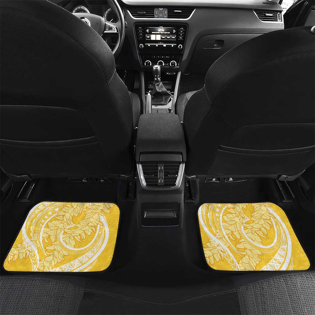 Aloha Hawaii Oahu Car Mats Wahine with Ilima Lei