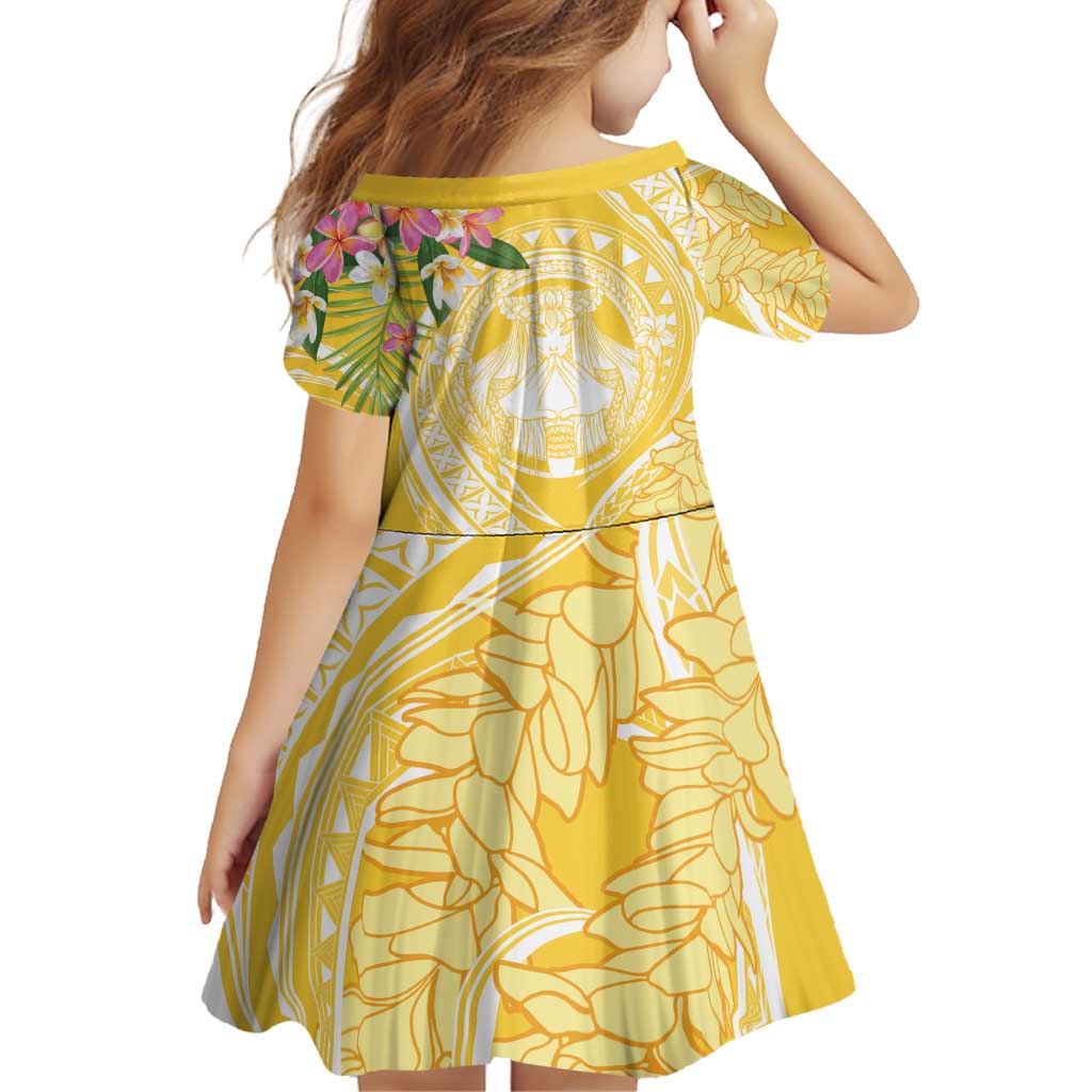 Aloha Hawaii Oahu Family Matching Off Shoulder Short Dress and Hawaiian Shirt Wahine with Ilima Lei LT7 - Polynesian Pride