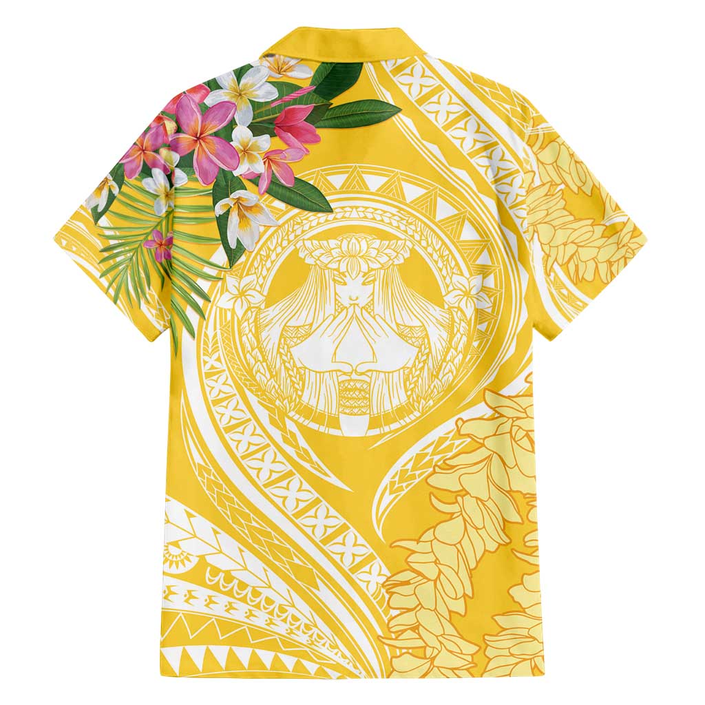 Aloha Hawaii Oahu Family Matching Off Shoulder Short Dress and Hawaiian Shirt Wahine with Ilima Lei LT7 - Polynesian Pride