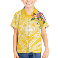 Aloha Hawaii Oahu Family Matching Summer Maxi Dress and Hawaiian Shirt Wahine with Ilima Lei LT7 Son's Shirt Yellow - Polynesian Pride