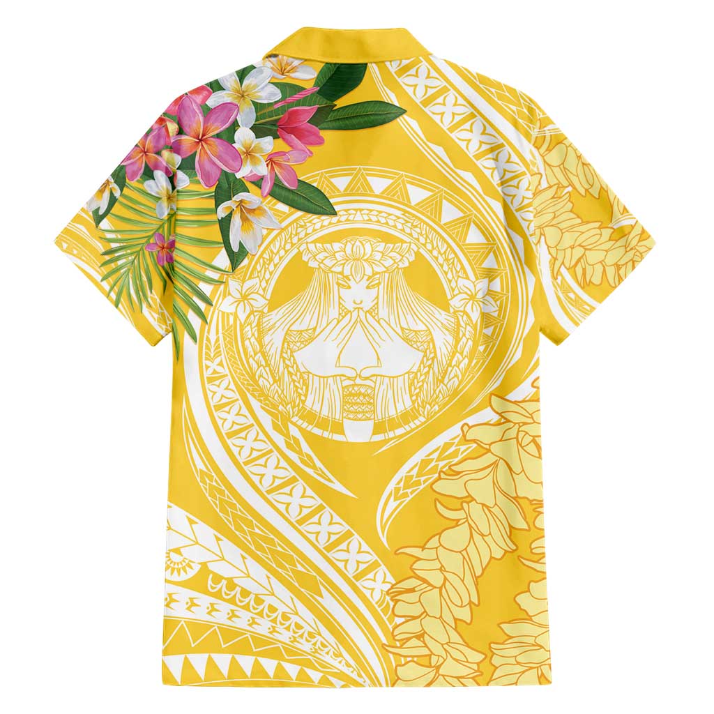 Aloha Hawaii Oahu Hawaiian Shirt Wahine with Ilima Lei