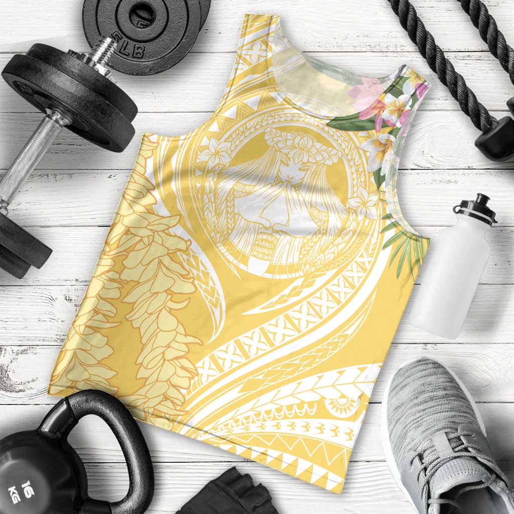 Aloha Hawaii Oahu Men Tank Top Wahine with Ilima Lei LT7 - Polynesian Pride