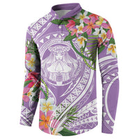 Aloha Hawaii Kauai Button Sweatshirt Frangipani Mix Mokihana Lei LT7 - Polynesian Pride