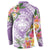 Aloha Hawaii Kauai Button Sweatshirt Frangipani Mix Mokihana Lei