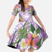 Aloha Hawaii Kauai Family Matching Off Shoulder Maxi Dress and Hawaiian Shirt Frangipani Mix Mokihana Lei