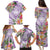 Aloha Hawaii Kauai Family Matching Puletasi and Hawaiian Shirt Frangipani Mix Mokihana Lei