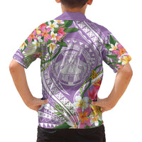Aloha Hawaii Kauai Family Matching Summer Maxi Dress and Hawaiian Shirt Frangipani Mix Mokihana Lei LT7 - Polynesian Pride