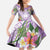 Aloha Hawaii Kauai Family Matching Tank Maxi Dress and Hawaiian Shirt Frangipani Mix Mokihana Lei