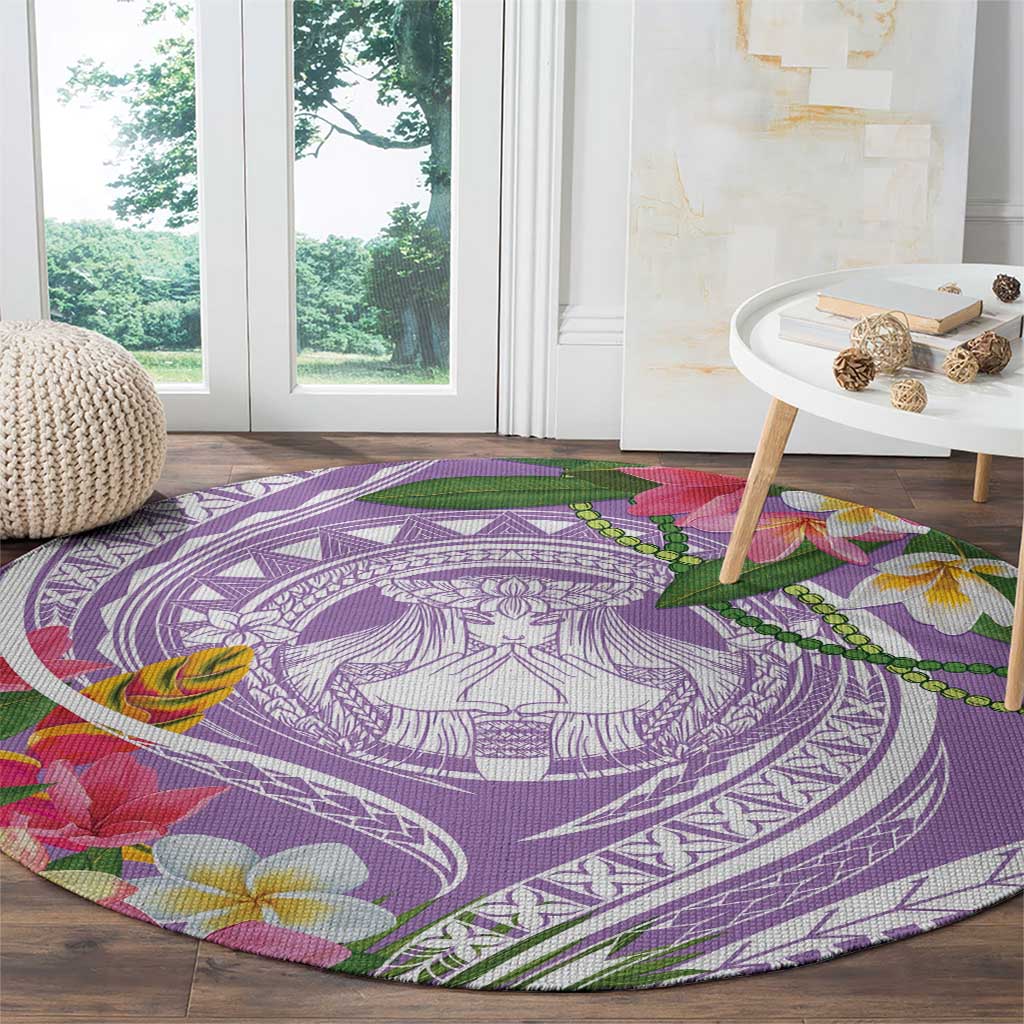 Aloha Hawaii Kauai Round Carpet Frangipani Mix Mokihana Lei LT7 - Polynesian Pride
