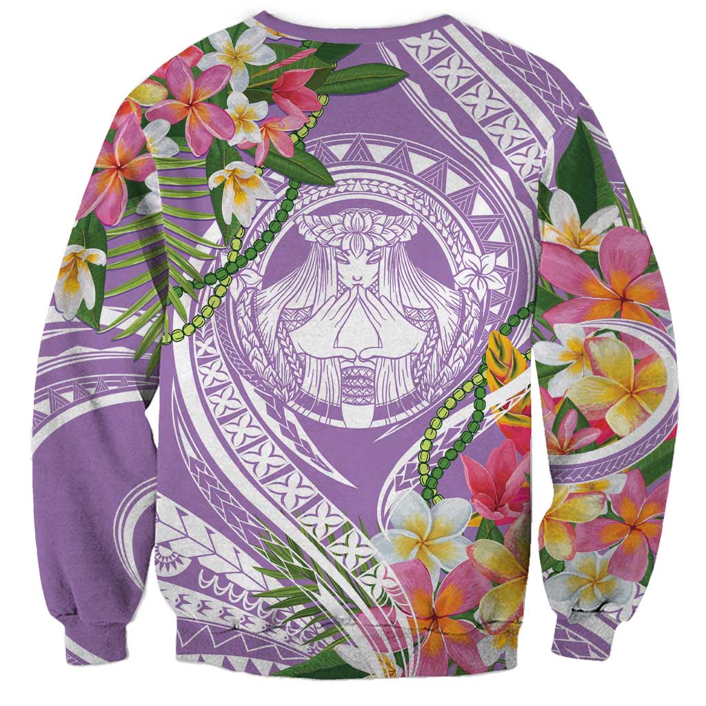 Aloha Hawaii Kauai Sweatshirt Frangipani Mix Mokihana Lei