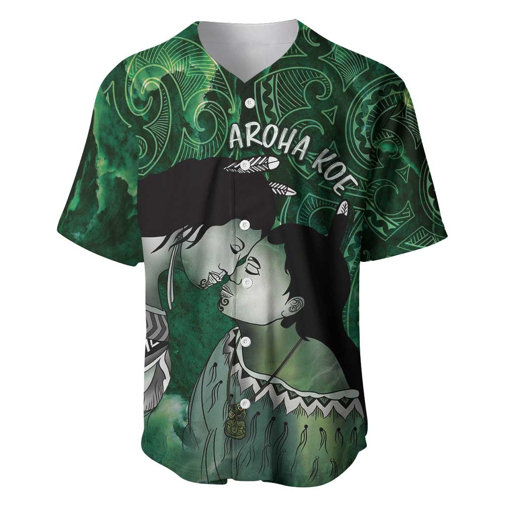 New Zealand Aroha Koe Mama Baseball Jersey Maori Hongi - Pounamu