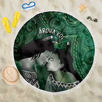 New Zealand Aroha Koe Mama Beach Blanket Maori Hongi - Pounamu
