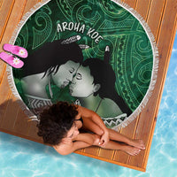 New Zealand Aroha Koe Mama Beach Blanket Maori Hongi - Pounamu