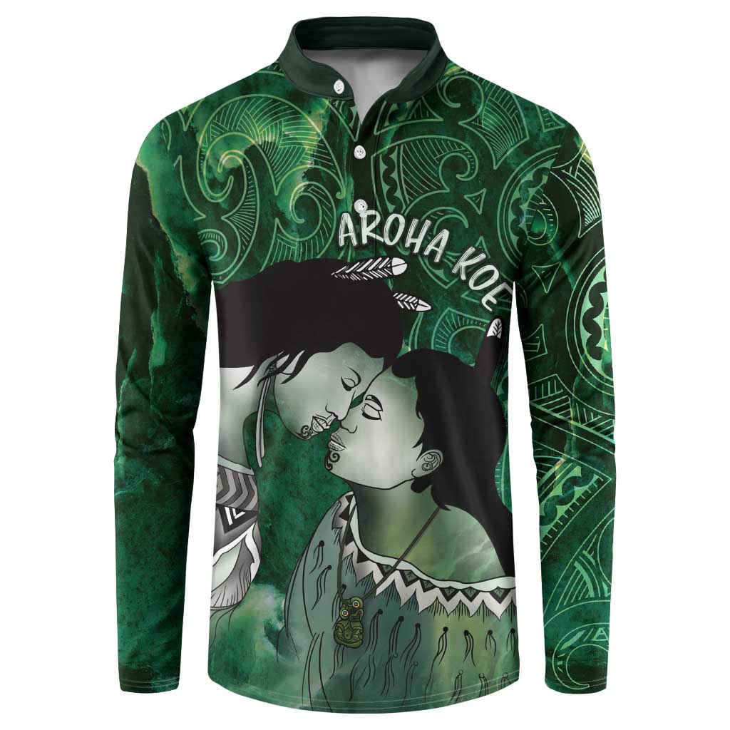 New Zealand Aroha Koe Mama Button Sweatshirt Maori Hongi - Pounamu