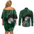 New Zealand Aroha Koe Mama Couples Matching Off Shoulder Short Dress and Long Sleeve Button Shirt Maori Hongi - Pounamu