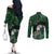 New Zealand Aroha Koe Mama Couples Matching Off The Shoulder Long Sleeve Dress and Long Sleeve Button Shirt Maori Hongi - Pounamu